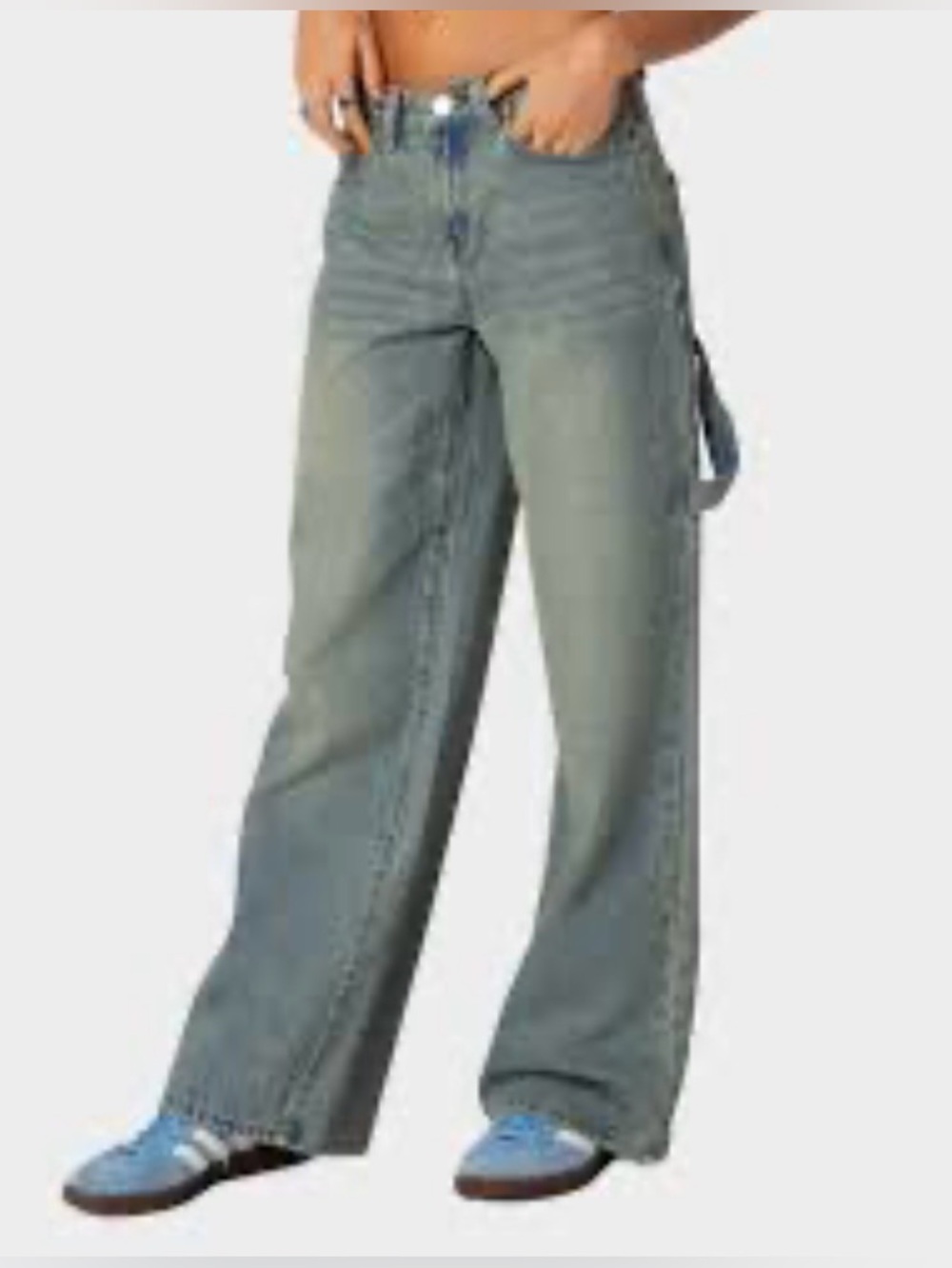 725. Edikted Carpenter Baggy Jeans - Picture 2 of 7